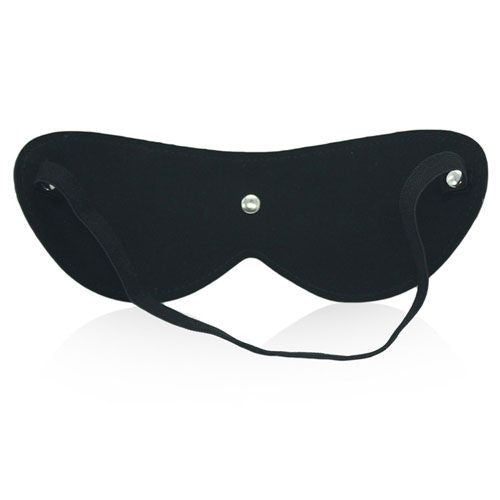 Blindfold mask black maschera da notte in simil pelle nero bondage fetish sexy uomo e donna