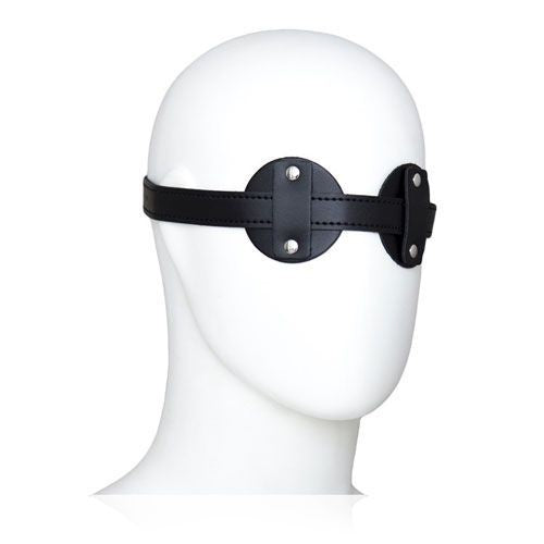 Blindfold patch black maschera bondage fetish sexy nera finta pelle per dormire uomo donna