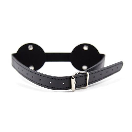 Blindfold patch black maschera bondage fetish sexy nera finta pelle per dormire uomo donna