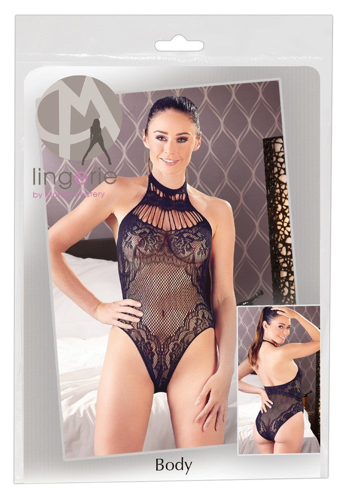 body intimo nero a rete mandy
