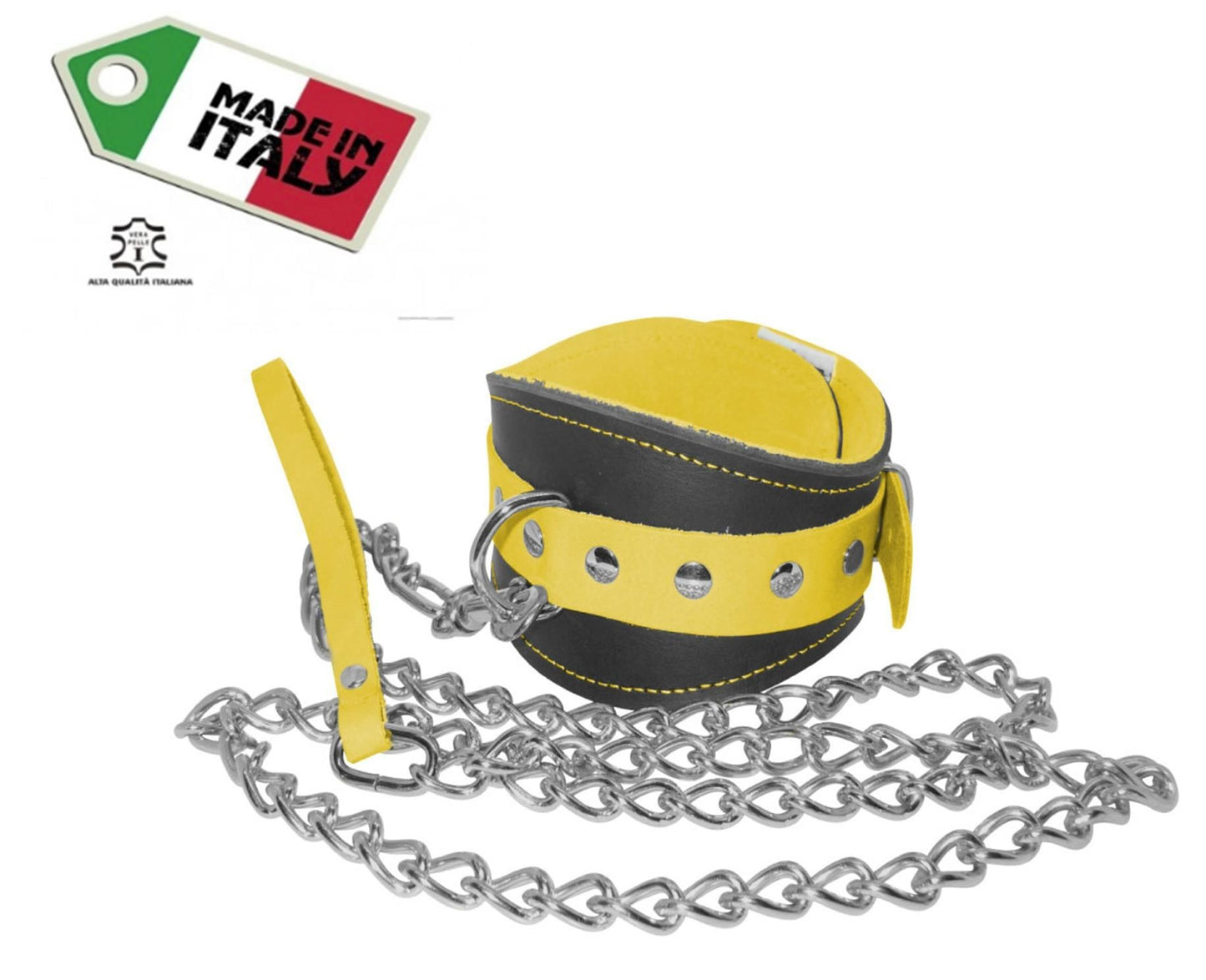 collare con guinzaglio in vera pelle costrittivo bondage sexy toys uomo donna
