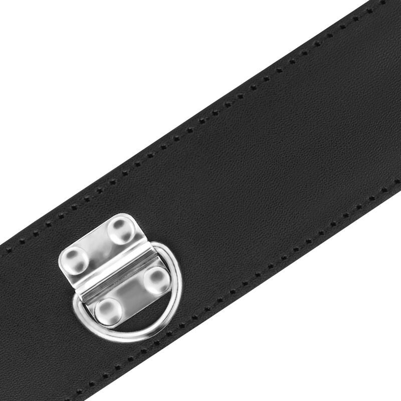 Collare con guinzaglio lucchetto DARK NESS LOCKING POSTURE COLLAR - BLACK