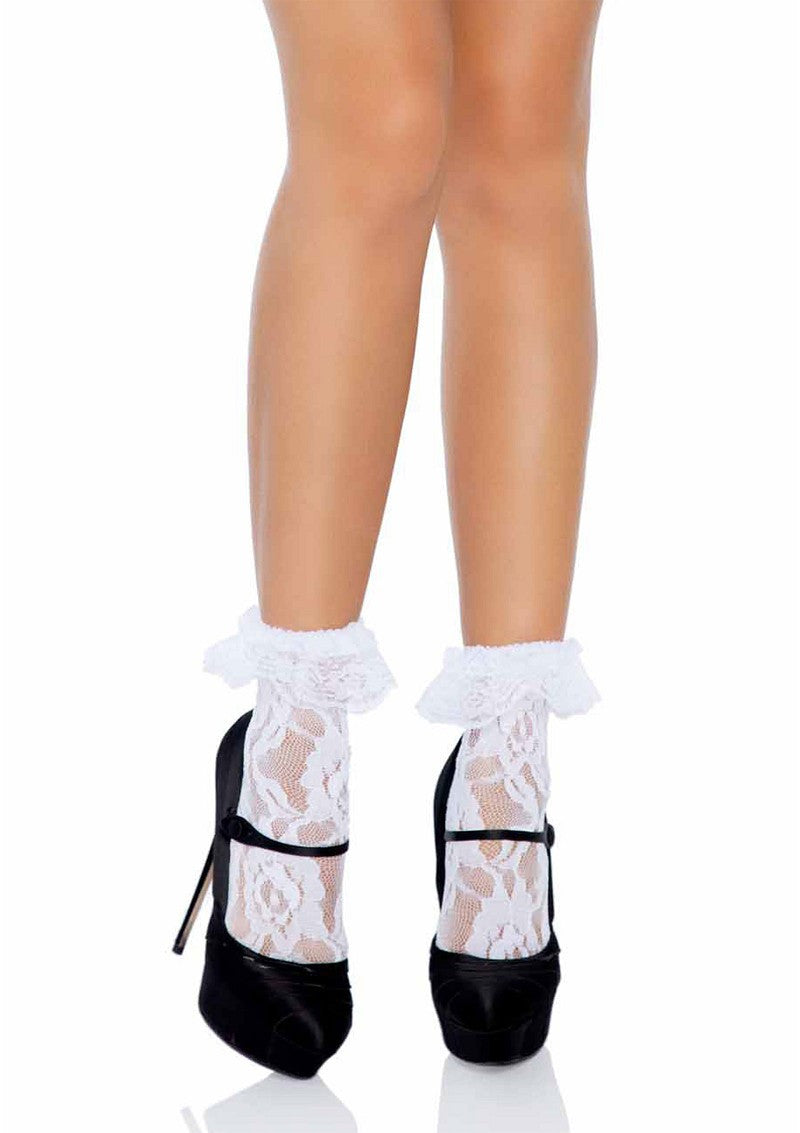 Leg Avenue Lace Anklet With Ruffle