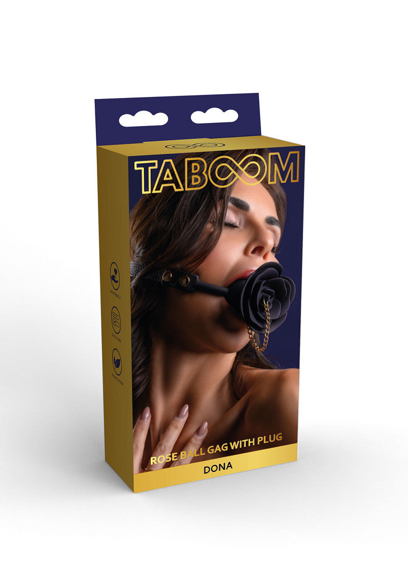 Morso Ball Gag black con rosa Taboom