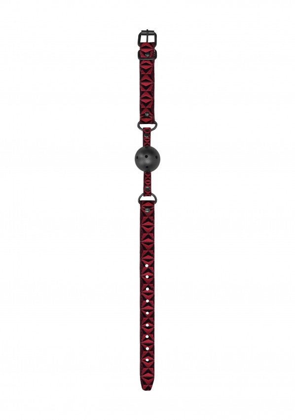 Morso forato Breathable Luxury Ball Gag - Burgundy