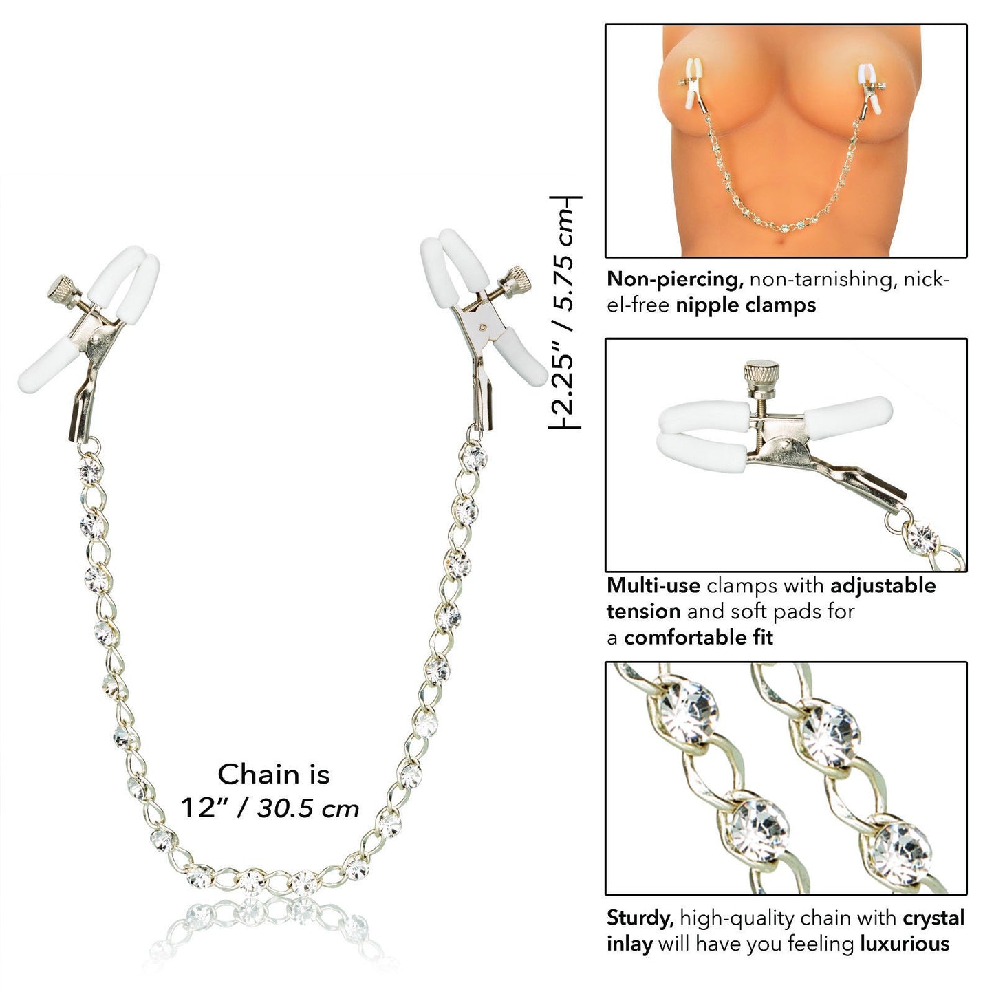 Pinze bondage per capezzoli stimolatore seno nipple clamps donna sexy kit sex