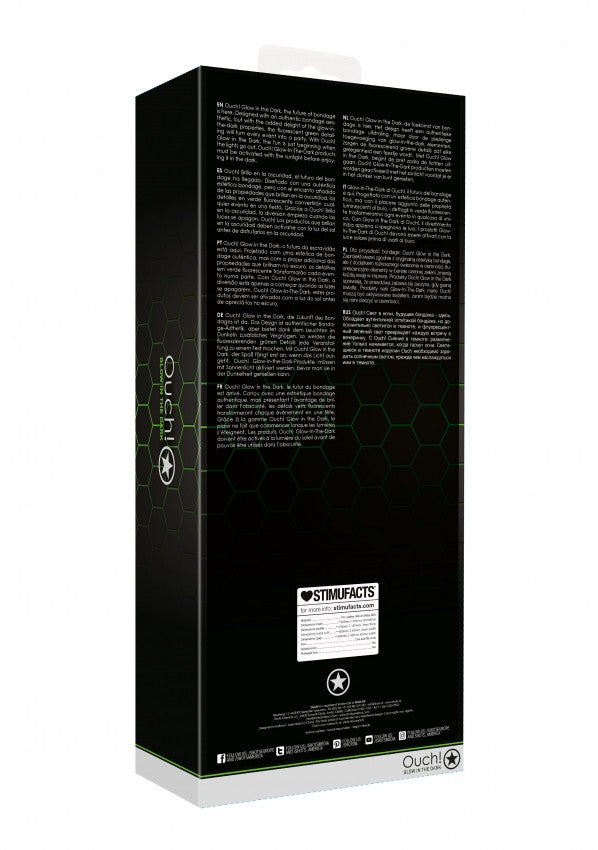 Set sadomaso Bondage Kit 1 - Glow in the Dark - Neon Green/Black