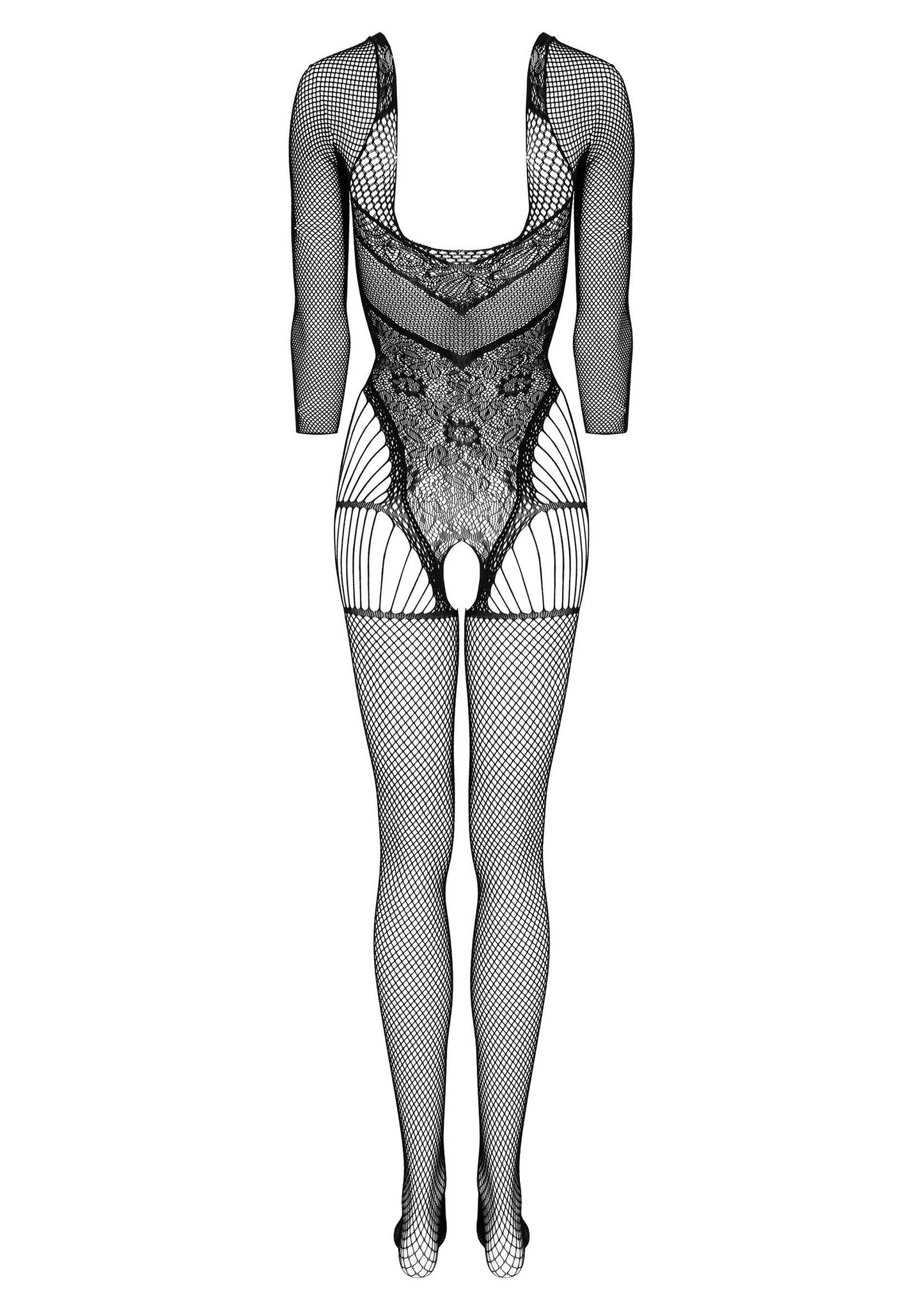 Tutina in pizzo nero bodystocking erotico Kotek