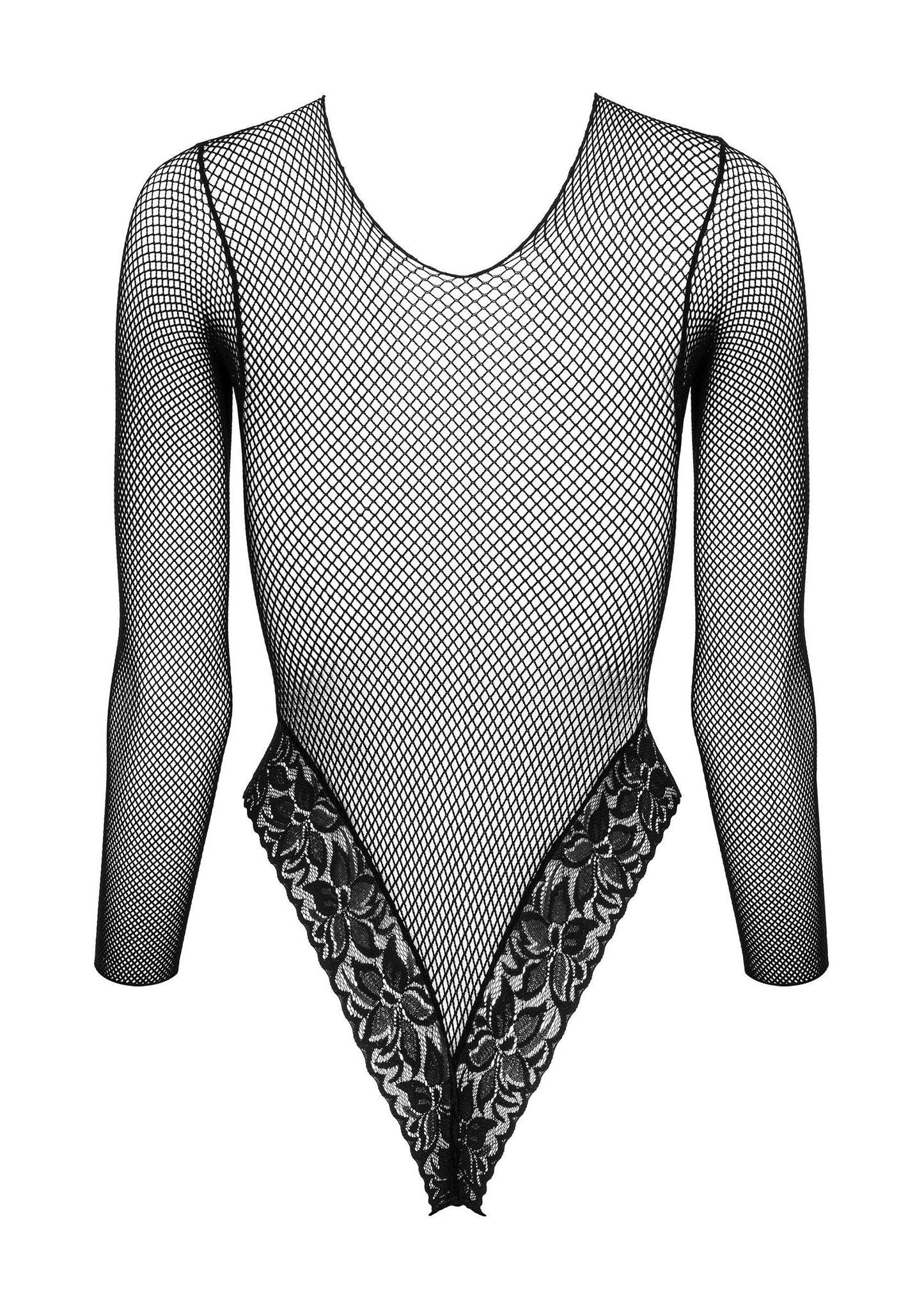 Body in pizzo nero con scollatura Kotek