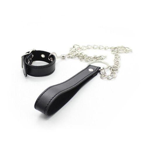 guinzaglio chain leash black bondage harness fetish kit sexy costrittivo nero