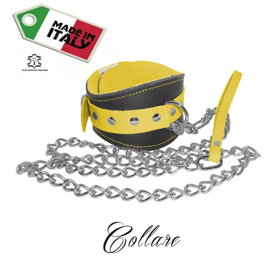 collare con guinzaglio in vera pelle costrittivo bondage sexy toys uomo donna
