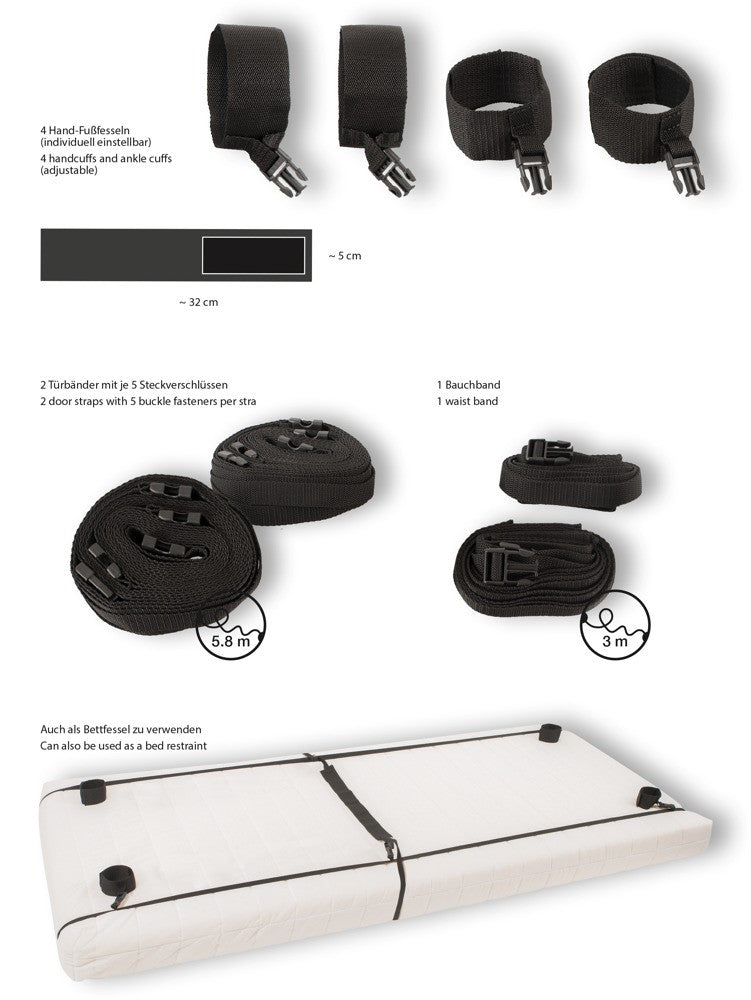 Set Cinghie bondage Door/bed restraints