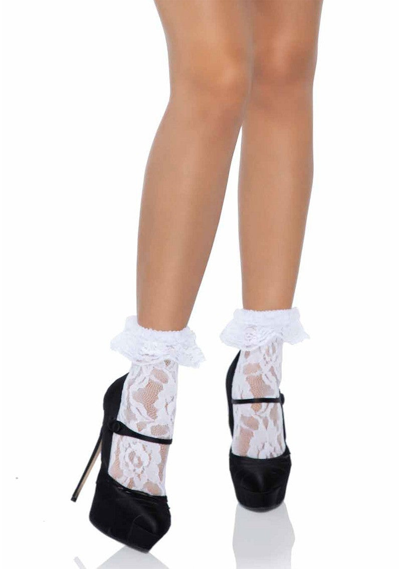 Leg Avenue Lace Anklet With Ruffle
