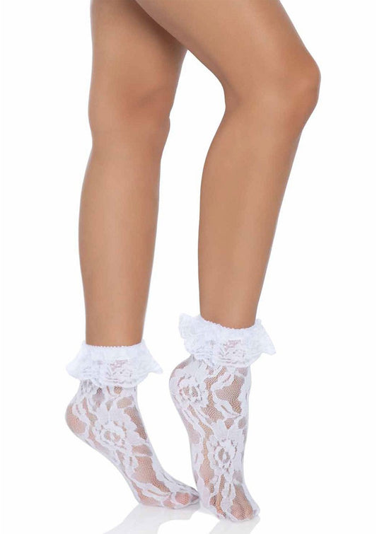 Leg Avenue Lace Anklet With Ruffle