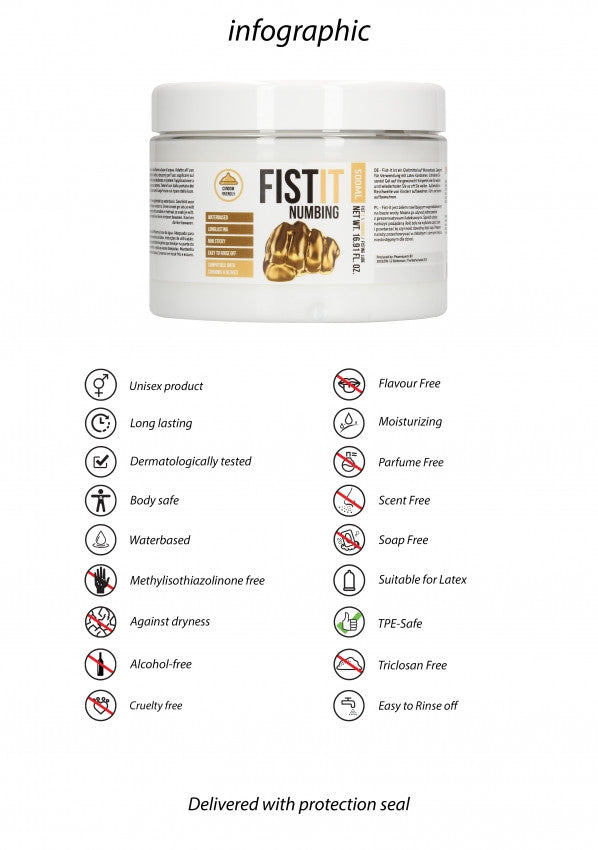 Lubrificante intimo Fist It - Numbing - 500 ml