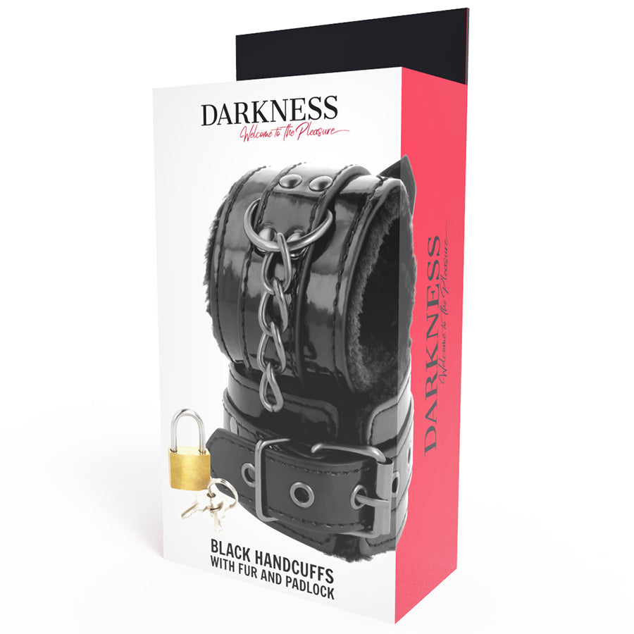 Manette con lucchetto DARKNESS WRIST RESTRAINTS BLACK
