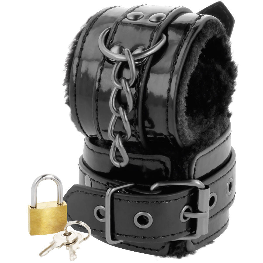 Manette con lucchetto DARKNESS WRIST RESTRAINTS BLACK
