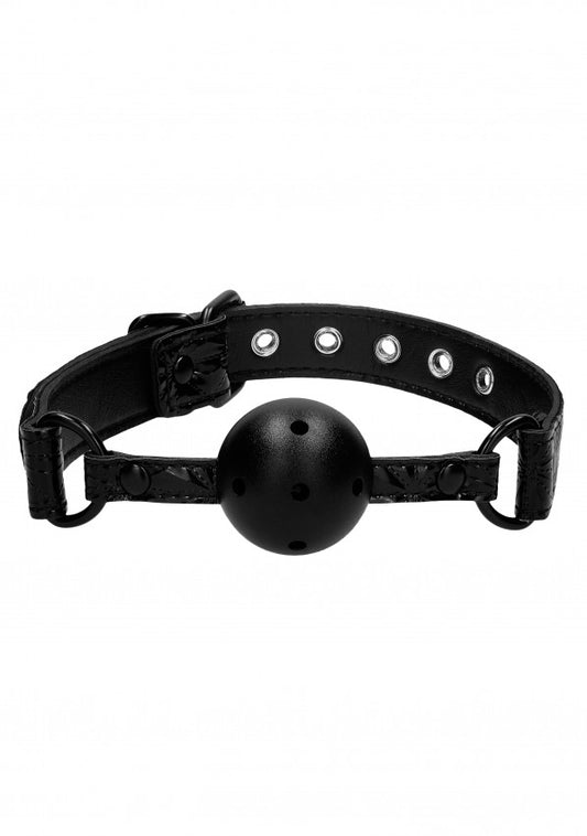 Morso forato Breathable Luxury Ball Gag - Black