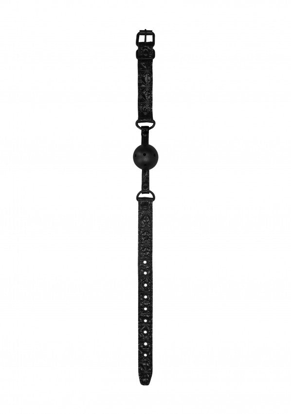 Morso forato Breathable Luxury Ball Gag - Black