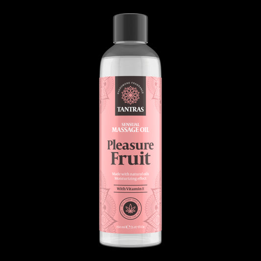 Olio per massaggi erotici profumazione ai feromoni pleasure fruit tantras oil 150 ml