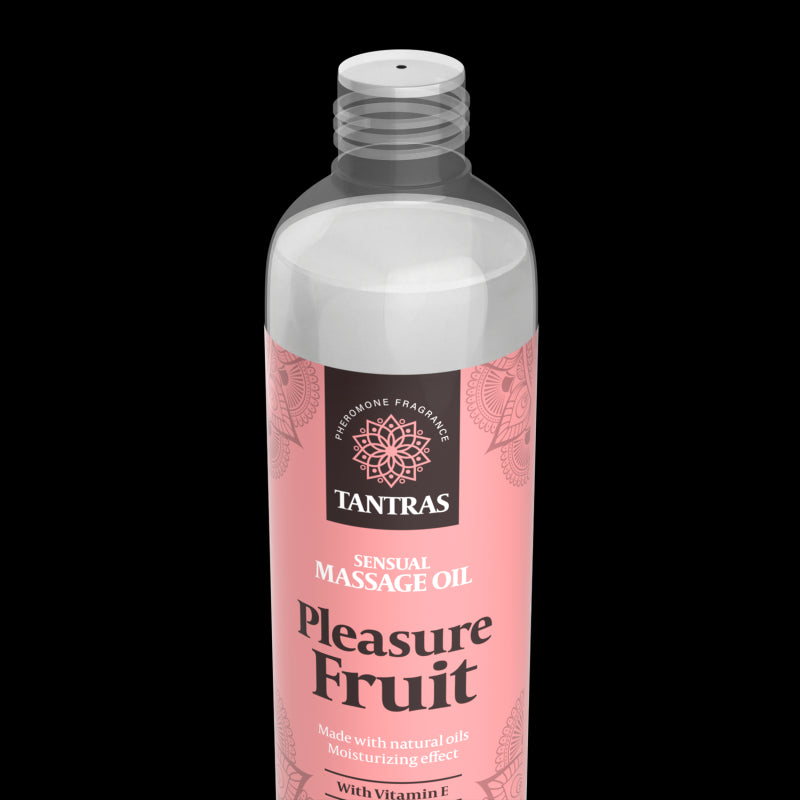Olio per massaggi erotici profumazione ai feromoni pleasure fruit tantras oil 150 ml