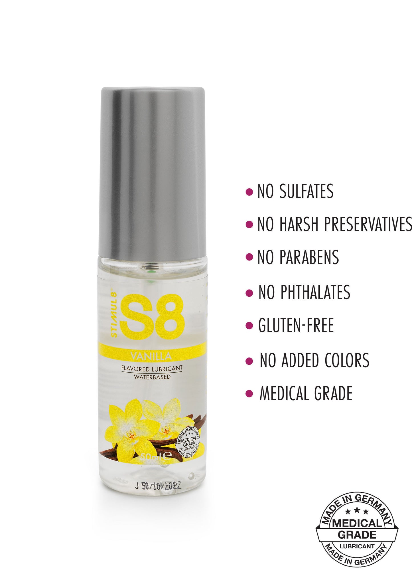 Lubrificante aroma vaniglia vaginale anale a base acqua S8 WB Flavored Lube 50ml