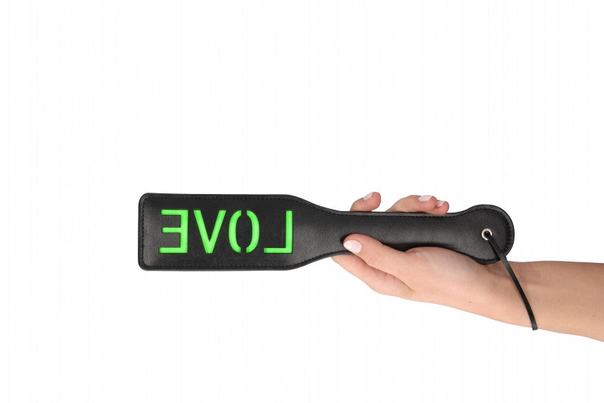 Sculacciatore "Love'' Paddle Glow in the Dark
