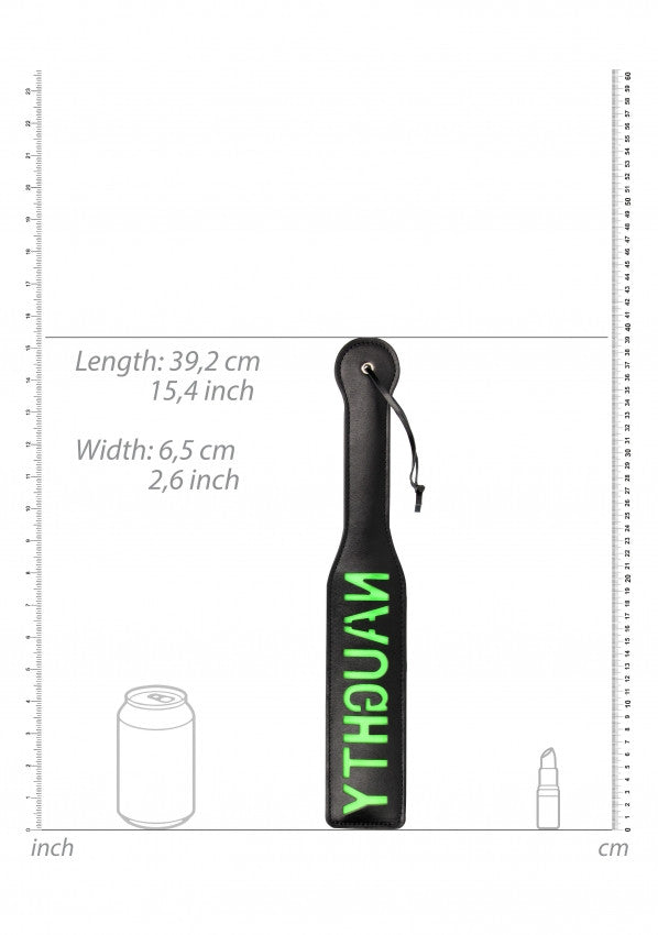 Sculacciatore "Naughty'' Paddle Glow in the Dark