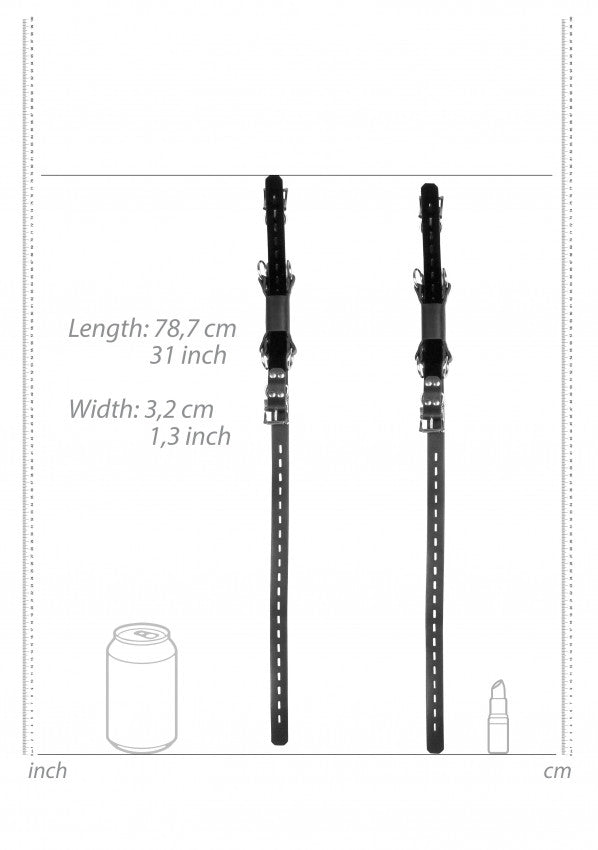Set costrittivo polsini per gambe Kneeling Thigh Cuff Set Black