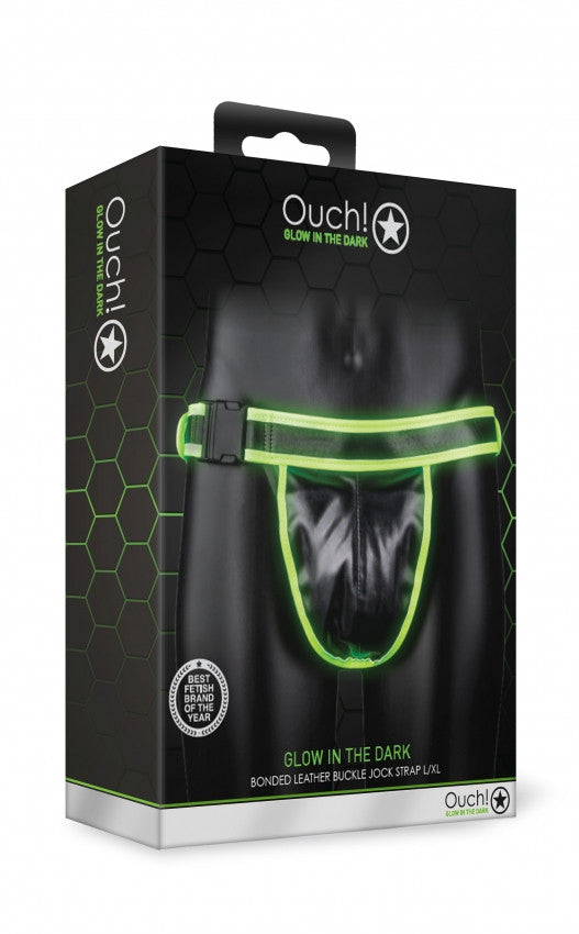 Sospensorio Buckle Jock Strap - GitD - Neon Green/Black