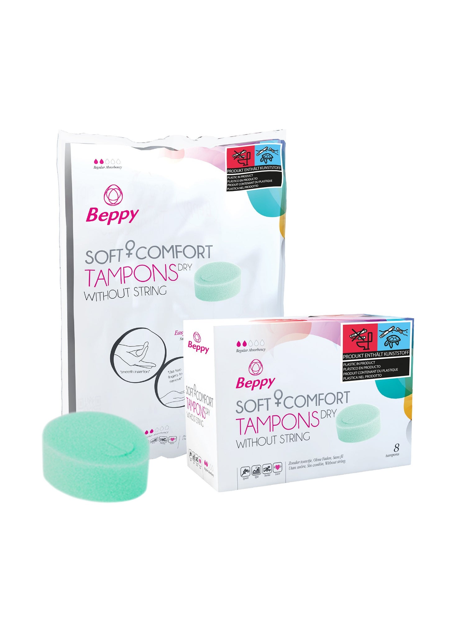 Tamponi vaginali Beppy Soft & Comfort Dry 30pcs green