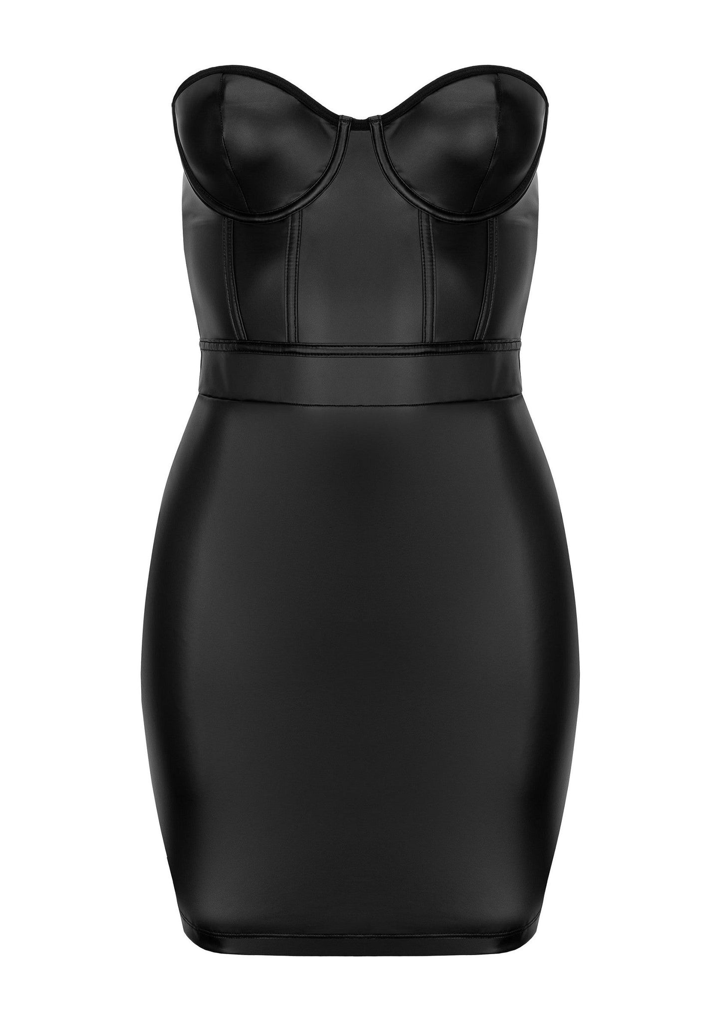 Vestito sexy in simil pelle Blackelia kotek